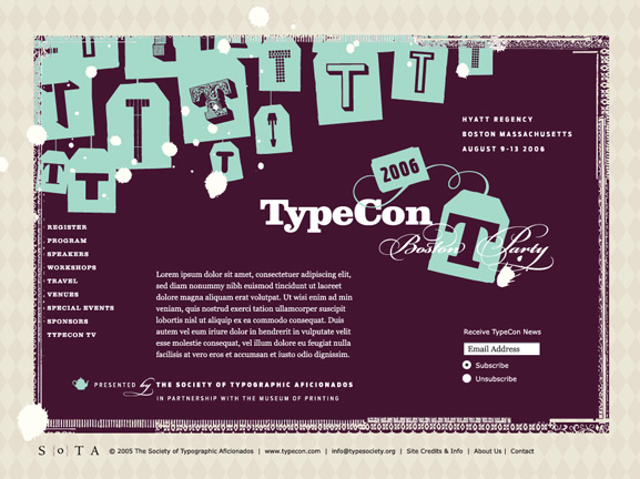 SOTA TypeCon splash page