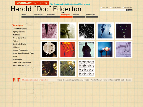 Edgerton Digital Collections techniques page